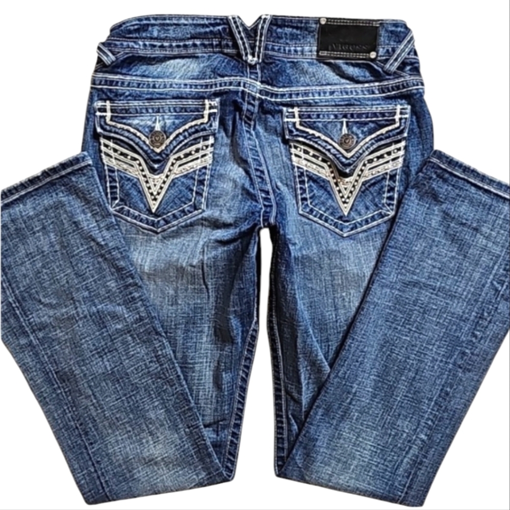 Vigoss Premium Blue Jeans with 2% Stretch. Women's Size: Waist 07x33 Inseam.